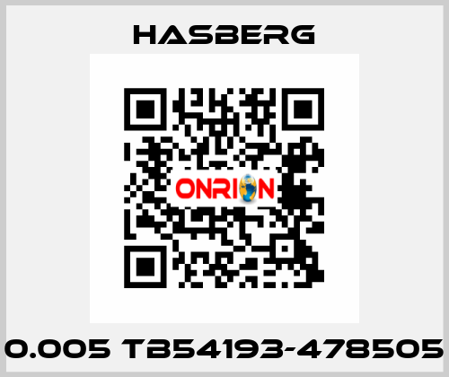 0.005 TB54193-478505 Hasberg