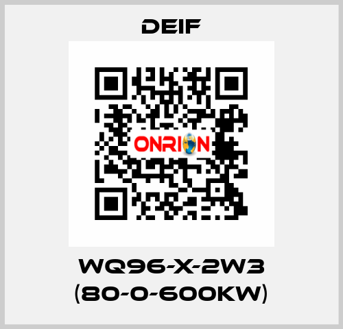 WQ96-X-2W3 (80-0-600KW) Deif