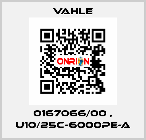 0167066/00 , U10/25C-6000PE-A Vahle