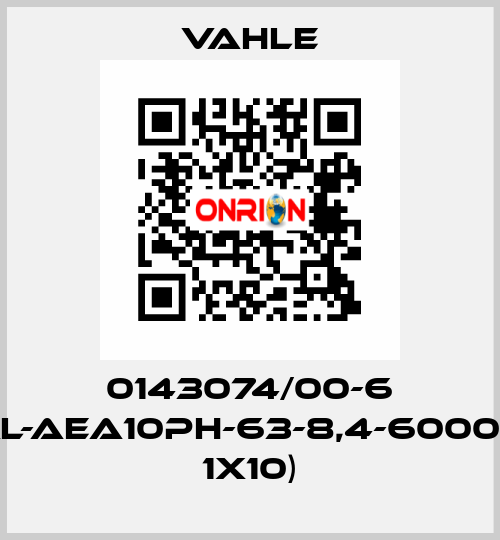 0143074/00-6 (AL-AEA10PH-63-8,4-6000-A 1x10) Vahle