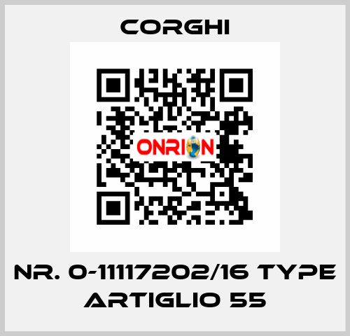 Nr. 0-11117202/16 Type ARTIGLIO 55 Corghi