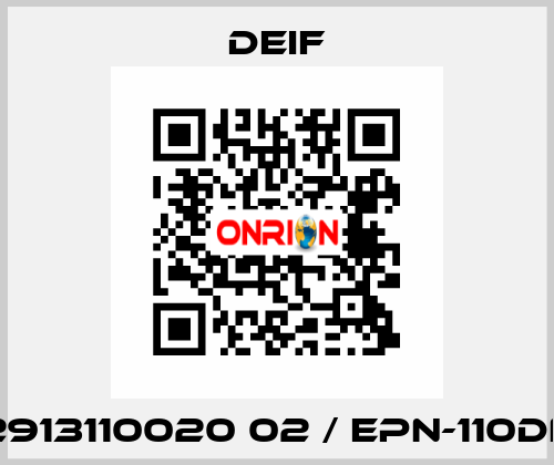 2913110020 02 / EPN-110DN Deif