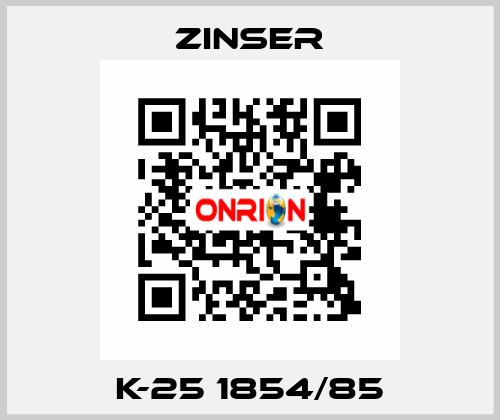 K-25 1854/85 Zinser