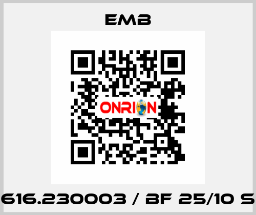 616.230003 / BF 25/10 S Emb