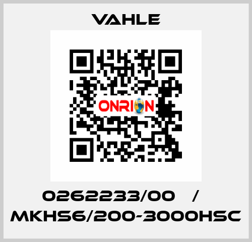 0262233/00   /   MKHS6/200-3000HSC Vahle