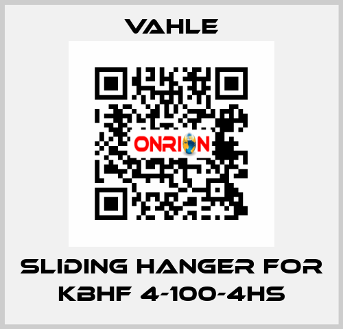 Sliding hanger for KBHF 4-100-4HS Vahle