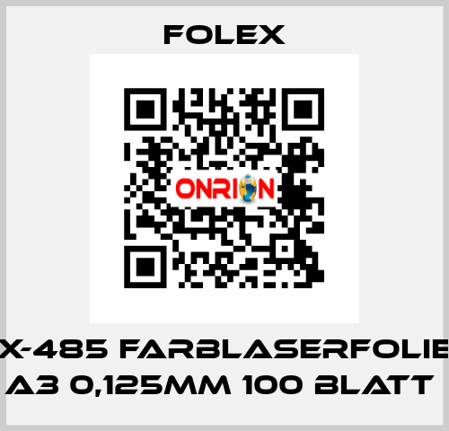 X-485 FARBLASERFOLIE A3 0,125MM 100 BLATT  Folex