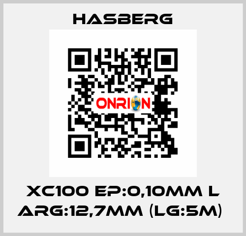 XC100 EP:0,10MM L ARG:12,7MM (LG:5M)  Hasberg