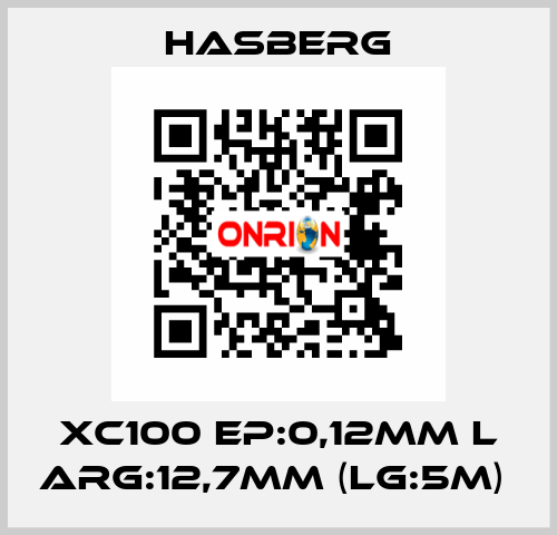 XC100 EP:0,12MM L ARG:12,7MM (LG:5M)  Hasberg