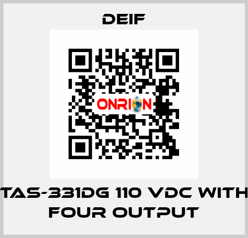 TAS-331DG 110 VDC with four output Deif