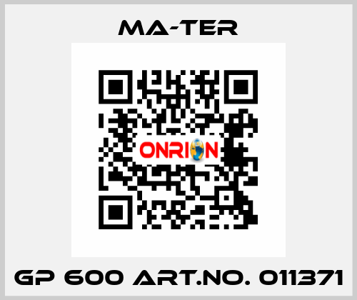 GP 600 Art.No. 011371 MA-TER