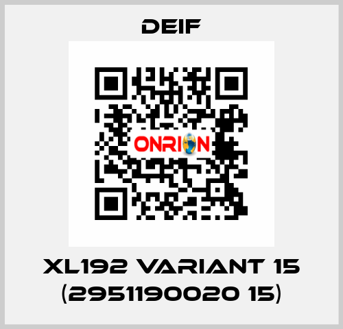 XL192 Variant 15 (2951190020 15) Deif