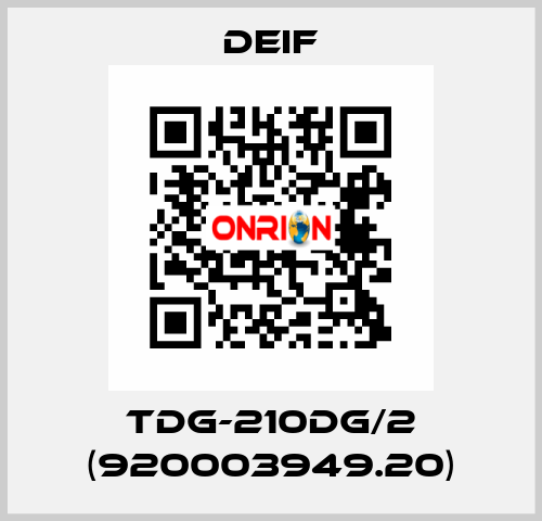 TDG-210DG/2 (920003949.20) Deif