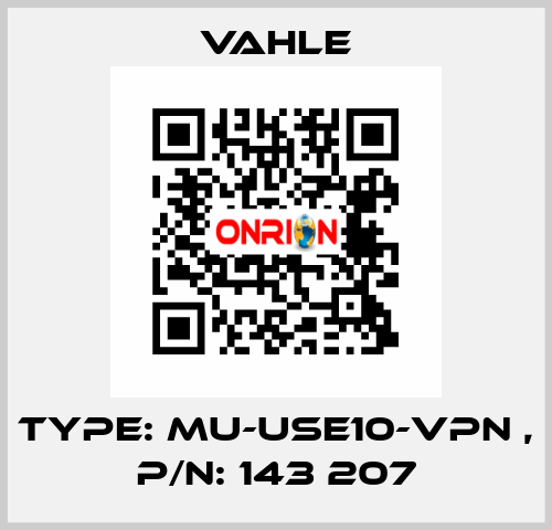 Type: MU-USE10-VPN , p/n: 143 207 Vahle