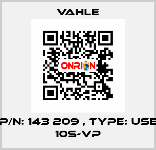 P/n: 143 209 , Type: USE 10S-VP Vahle