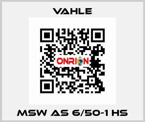 MSW AS 6/50-1 HS Vahle