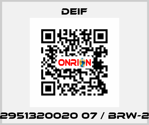 2951320020 07 / BRW-2 Deif