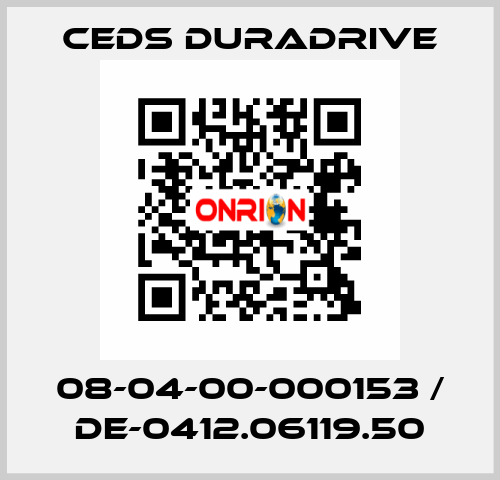 08-04-00-000153 / DE-0412.06119.50 Ceds Duradrive