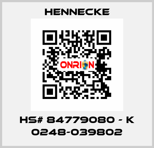 HS# 84779080 - K 0248-039802 Hennecke