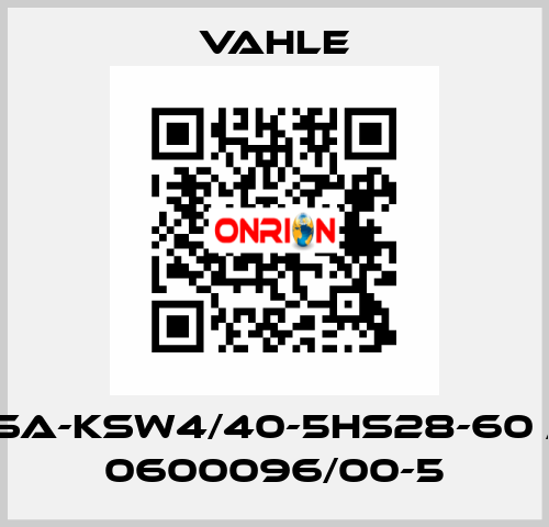 SA-KSW4/40-5HS28-60 / 0600096/00-5 Vahle