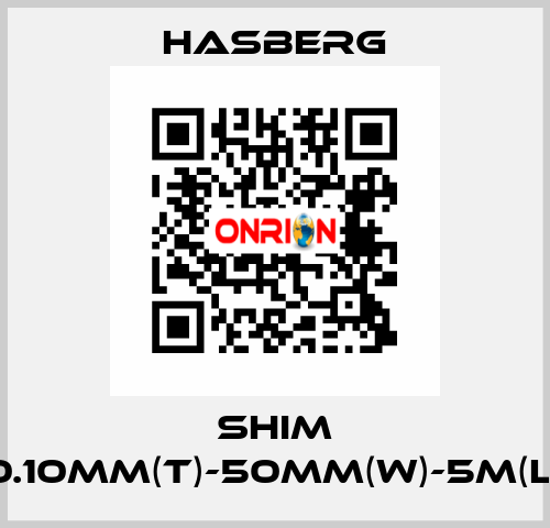 SHIM 0.10MM(T)-50MM(W)-5M(L) Hasberg