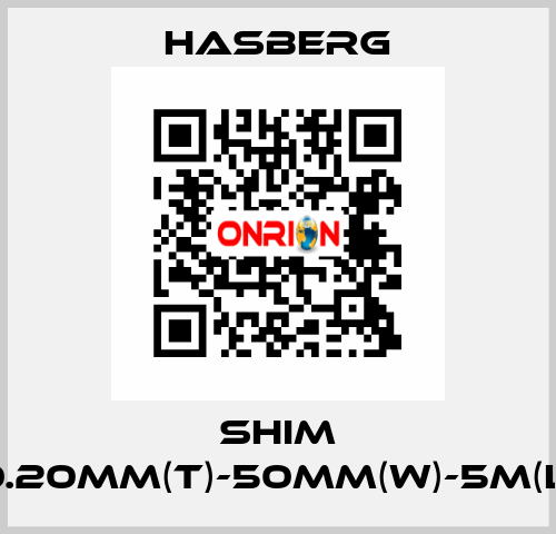 SHIM 0.20MM(T)-50MM(W)-5M(L) Hasberg