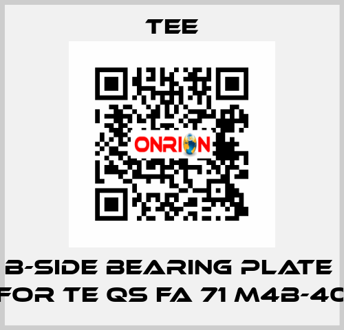 B-side bearing plate  for TE QS FA 71 M4B-40 TEE