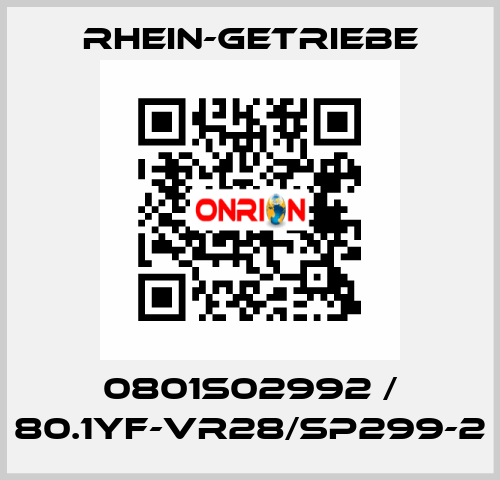 0801S02992 / 80.1YF-VR28/Sp299-2 Rhein-Getriebe