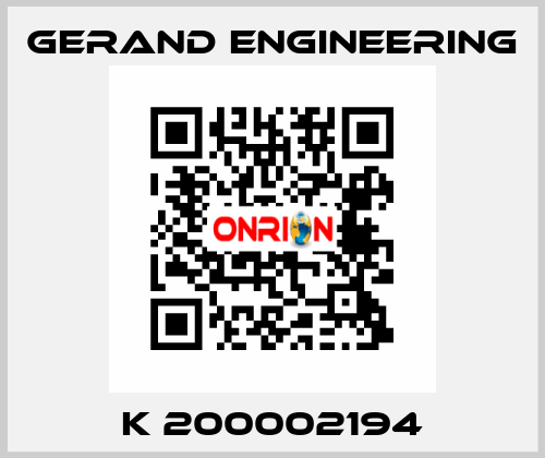 K 200002194 Gerand Engineering