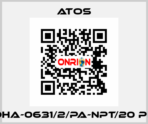 DHA-0631/2/PA-NPT/20 PE Atos