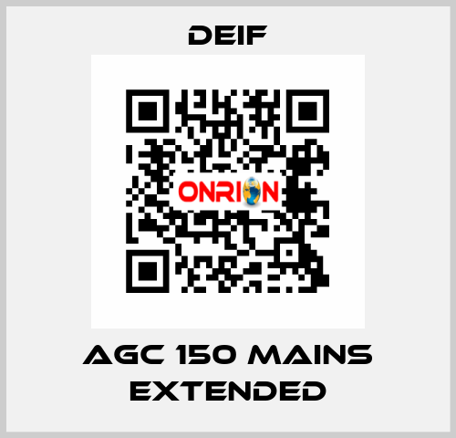 AGC 150 Mains Extended Deif