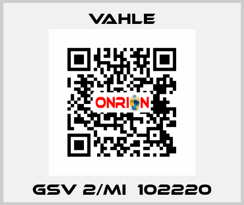 GSV 2/MI  102220 Vahle