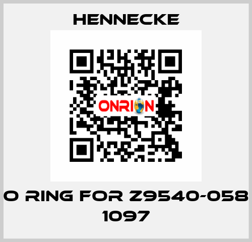 o ring for Z9540-058 1097 Hennecke