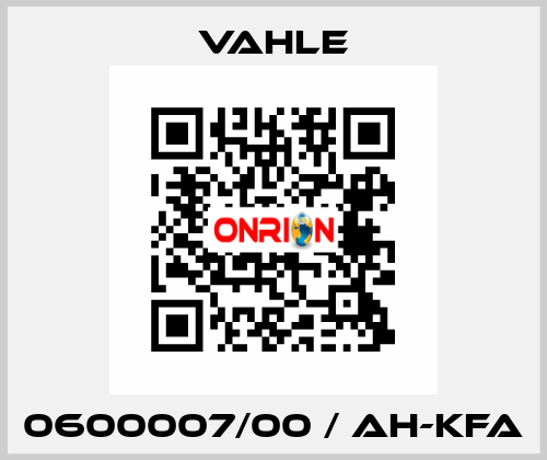 0600007/00 / AH-KFA Vahle