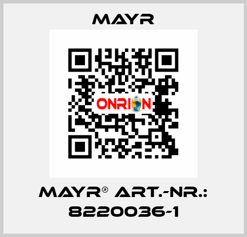 mayr® Art.-Nr.: 8220036-1 Mayr