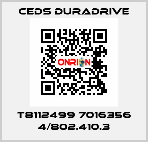 T8112499 7016356 4/802.410.3 Ceds Duradrive