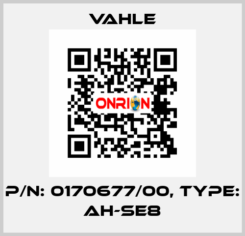 P/n: 0170677/00, Type: AH-SE8 Vahle