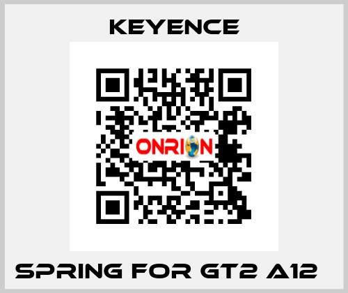 Spring for GT2 A12   Keyence