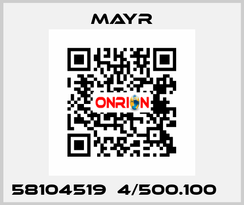 58104519  4/500.100    Mayr