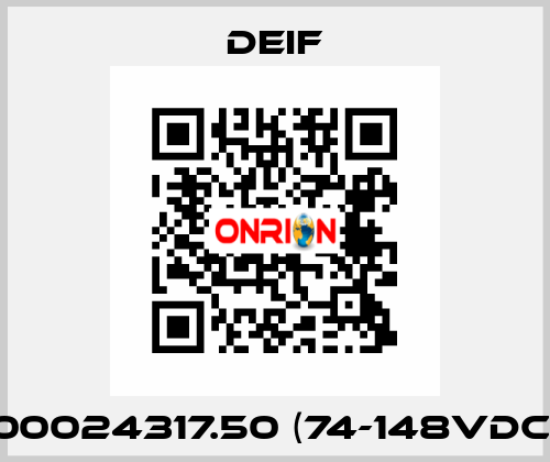 100024317.50 (74-148VDC)  Deif