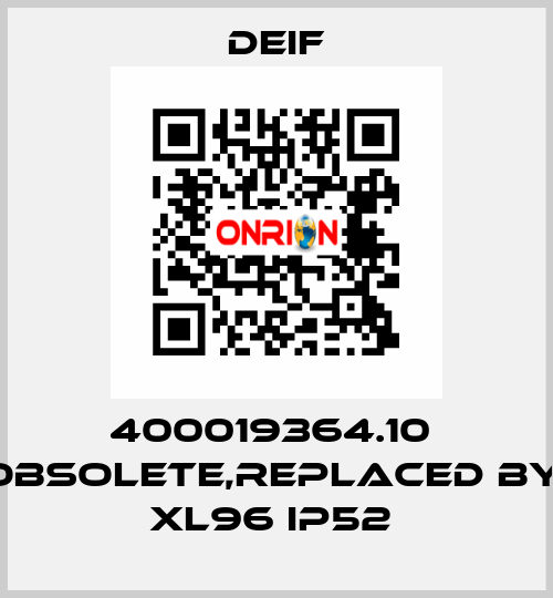 400019364.10  obsolete,replaced by  XL96 IP52  Deif