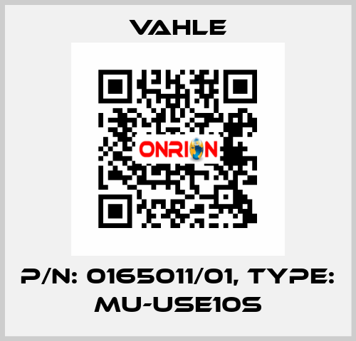 P/n: 0165011/01, Type: MU-USE10S Vahle