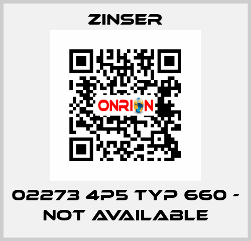 02273 4P5 TYP 660 - not available Zinser