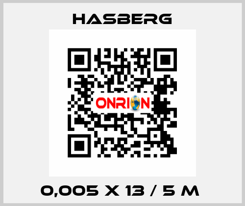 0,005 X 13 / 5 M  Hasberg