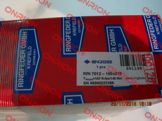 RFN7012 200X260 / UNIT PRICE FOR 100 PCS.  Ringfeder