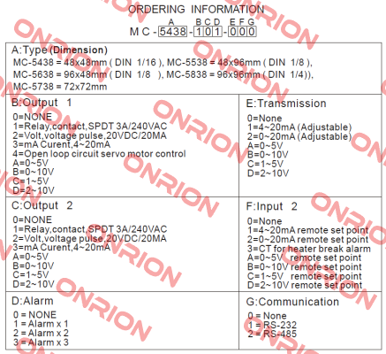 MC5438-211-000 Maxthermo