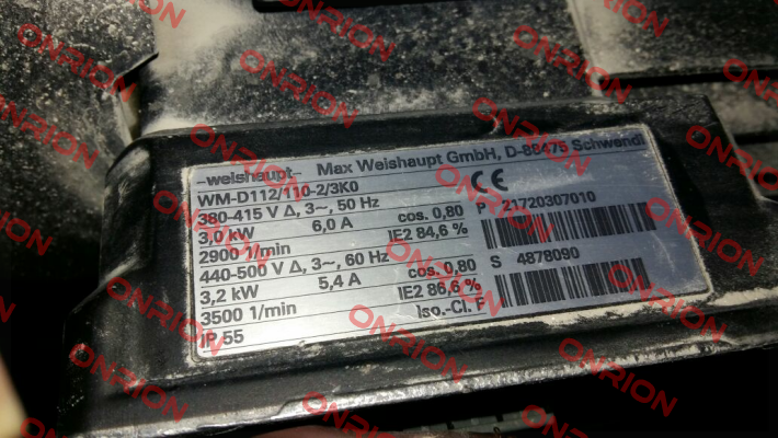 WM - D112 / 110-2 / 3K0 obsolete replaced by WM-D112/140-2/3K0  Weishaupt