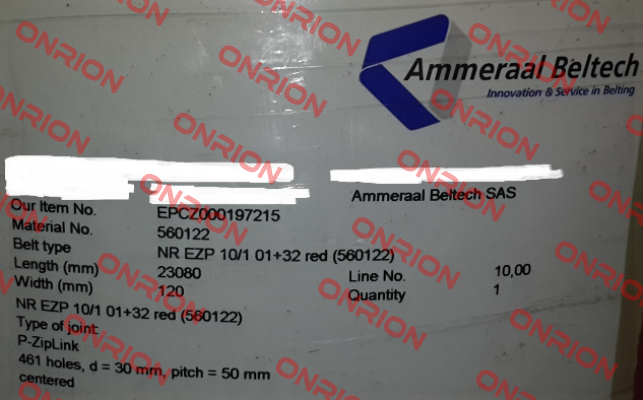 NR EZP 10/1 01+32 rot (560122)  Ammeraal Beltech