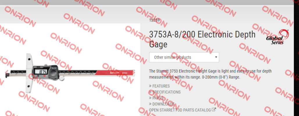 3753A-8/200 Starrett