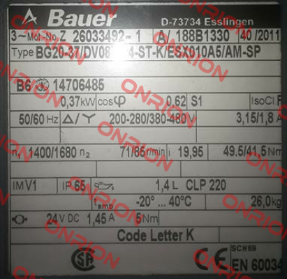 ETB ESX010A5 GS24V 5NM Bauer